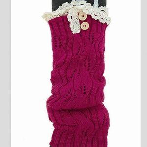 Fushia Leg Warmers